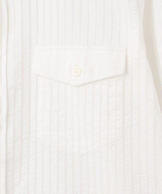 JOSEPH ABBOUD 【イージーケア】オーガニックコットンプリッセ シャツ ホワイト系