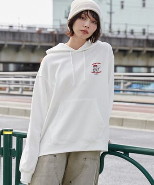 WEGO リラックスフィットTHEBOYグラフィックパーカー ホワイト