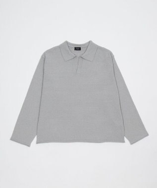 WEGO スキッパーニットポロ グレー