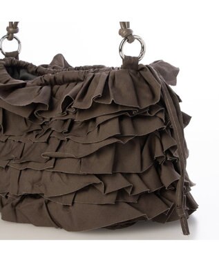 UNBILLION カシュカシュ cachecache / コットンフリルショルダー ダークグレー