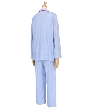 Wing パジャマ 長袖 長ズボン 吸放湿性(本体) レディース EP7042 ウイング／ワコール サックス