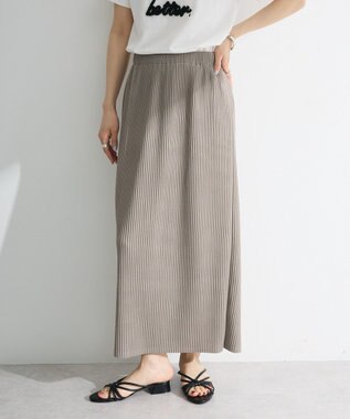 Green Parks 楽ちん涼やかドライタッチイージースカート Gray Beige