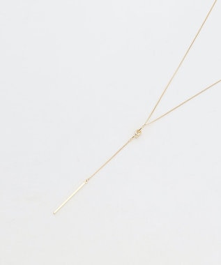 ANY ノットリボンメタルネックレス ライトゴールド