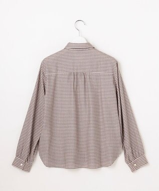 J.PRESS LADIES サイロチェック シャツ アイボリー×ネイビー×ピンク系