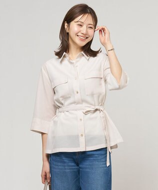 J.PRESS LADIES S リネンシアースラブ シャツ ブラウス