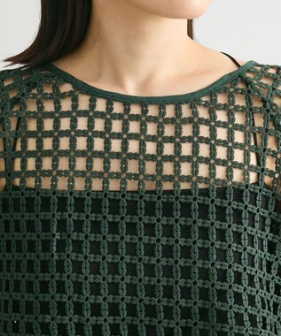 Green Parks ・ＳＵＧＡＲ　ＳＰＯＯＮ　フラワーメッシュプルオーバー Green