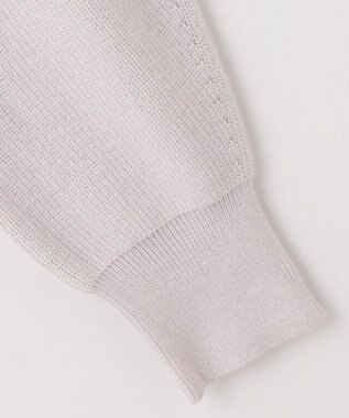 組曲 L 【WEB限定】襟付き片畔ニットプルオーバー ライトグレー系