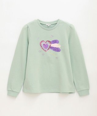 ANY KIDS ミラクルスパンコール トレーナー ミント×流れ星