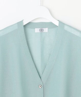 J.PRESS LADIES L 【WEB限定カラーあり・洗える】SHEER LIGHT KNIT Vネック カーディガン アクアグリーン系