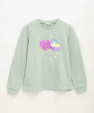 ANY KIDS ミラクルスパンコール トレーナー ミント×流れ星