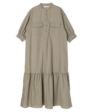 Green Parks ・ＥＬＥＮＣＡＲＥ　ＤＵＥ　バンドカラーワンピース Gray Beige