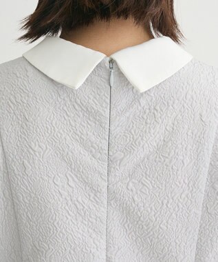 Green Parks ef-de 衿取り外しペプラムブラウス Light Gray