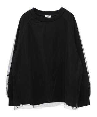 earth music&ecology シアーレイヤードプルオーバー Black
