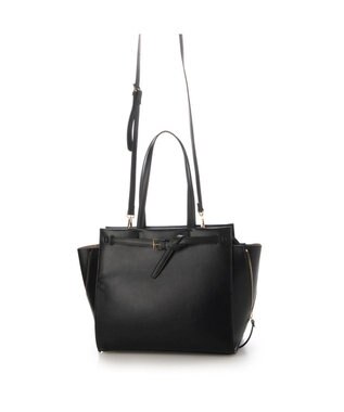 UNBILLION カシュカシュ cachecache / ベルトディテールサイドジップA4トート ブラック