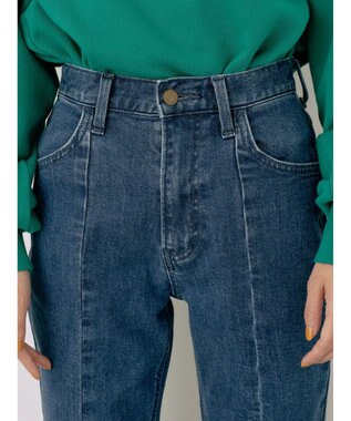 earth music&ecology Ｌｅｅ×ｅ．ｍ．ａ．ｅ．スリットフレアデニムパンツ Light Indigo