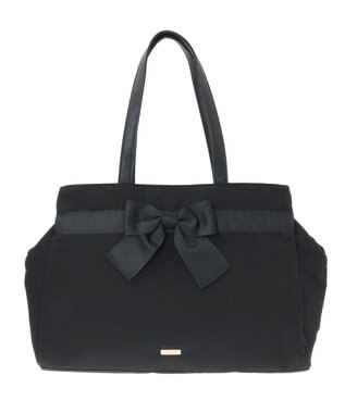 Maison de FLEUR グログランリボン3ルームトートバッグ Black