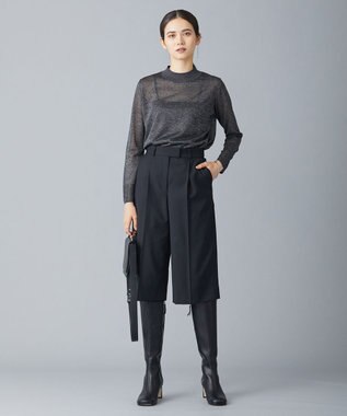 ICB 【洗える】 ウールマットウース ショートパンツ ブラック系