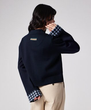 Paul Smith Paul Smith Loves Barbour Whitby Knitted ジップアップジャケット ネイビー