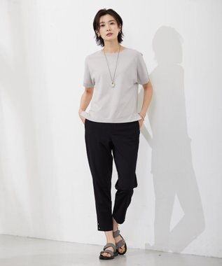 J.PRESS LADIES マーブルトップ レザー ネックレス ライトグレー系