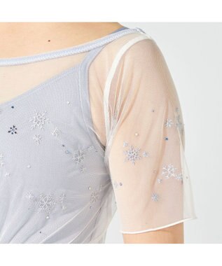 Chacott ハーフスリーブレオタード パールグレー