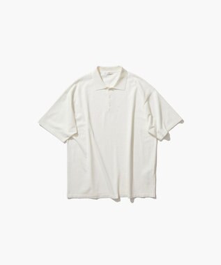 ATON FRESCA KNIT | ハーフスリーブポロセーター - UNISEX WHITE