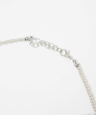 WEGO Lフラワービーズネックレス シルバー