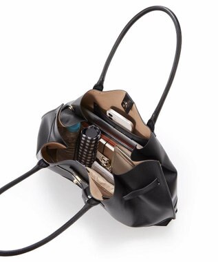 TOPKAPI 【TREASURE TOPKAPI】シュリンクレザー ベルトデザインA4トートバッグ ブラック