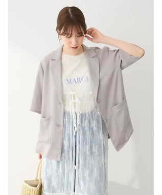 Green Parks ２色カラーロゴレギュラーＴシャツ Gray Beige