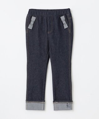 組曲 KIDS 【110-140㎝】デニムニット パンツ ネイビー