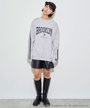 WEGO 別注NBA2ラインBIGPO 杢グレー