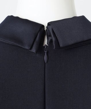 23区 S 【R(アール)】ダブルクロス 襟デザイン ワンピース ネイビー系