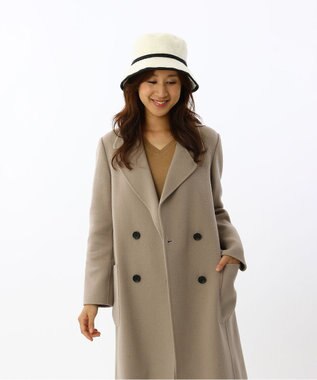 AURORA LANVIN en Bleu ランバン オン ブルー ボアバケットハット オフホワイト