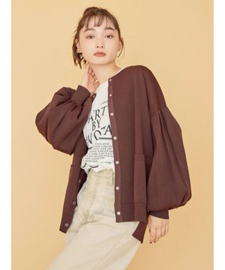 AMERICAN HOLIC エコカルットクルーネックカーディガン Brown