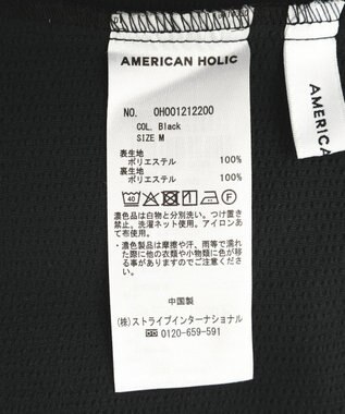 AMERICAN HOLIC 【選べる丈】【イージーケア】サッカーキャミワンピース Black