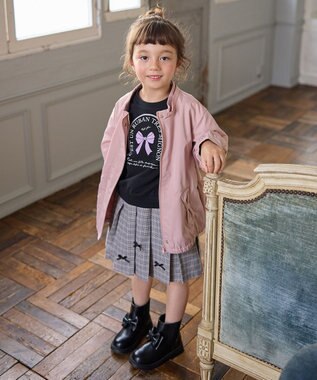 ANY KIDS 【WEB限定】7days 裏毛トレーナー ブラック×リボン