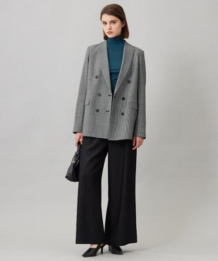 ICB 【洗える】 パウダリーチュール ハイネックトップス ピーコック系