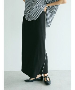 CRAFT STANDARD BOUTIQUE パイピングラインスカート Black