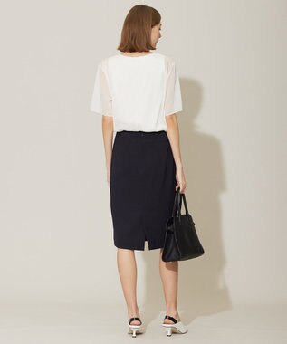 ICB 【洗える】シアージャージ カットソー オフホワイト系