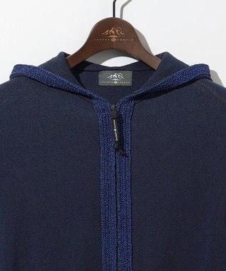 JOSEPH ABBOUD MOUNTAIN 【エコ素材・軽量・通気性・速乾性】ペーパーヤーンパーカー ネイビー系