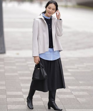 組曲 S 【加藤ローサさん着用】スムースストレッチジャケット カーディガン ネイビー系