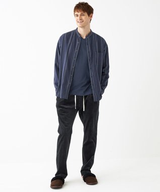 JOSEPH ABBOUD MOUNTAIN 【SPACE／UNISEX】６Wストレッチコール パンツ ネイビー系