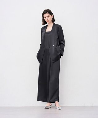 uncrave シャイニーダブルサテン オールインワン スレート