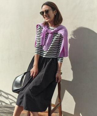 23区 【12色展開/新色追加】ウーステッドウール ビッグシルエット ニット [WEB限定]ライラック系