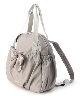 Chacott リボン2wayトートバッグ グレージュ