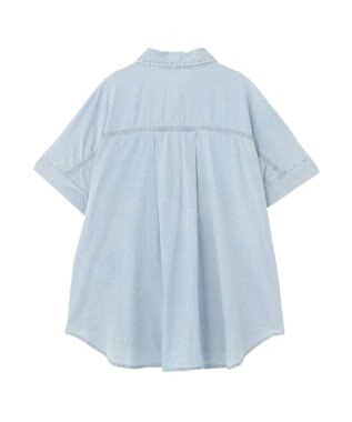 Green Parks シアーデニム２ＷＡＹビックドルマンシャツ Light Indigo