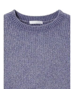 Green Parks ベロアモールニットプルオーバー Sax