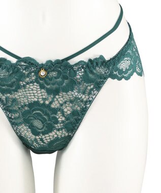 San-ai Resort（三愛水着楽園） 【WEB限定】【プチプラブラセット】純欲レーシーBIGクロスブラジャー＆ショーツセット 【northerly】 グリーン