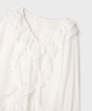 GRACE CONTINENTAL フリルブラウス ホワイト