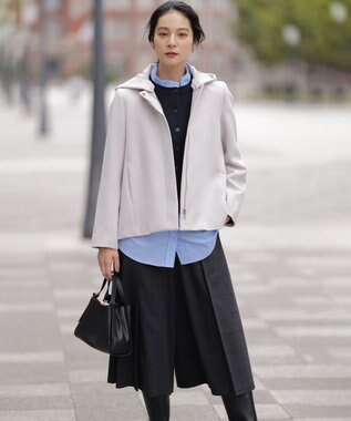 組曲 S 【加藤ローサさん着用】スムースストレッチジャケット カーディガン ネイビー系