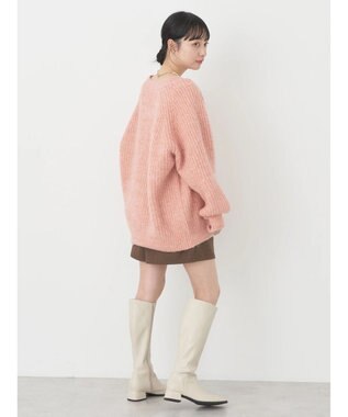 earth music&ecology フワフワＭＩＸヤーンカーディガン Orange